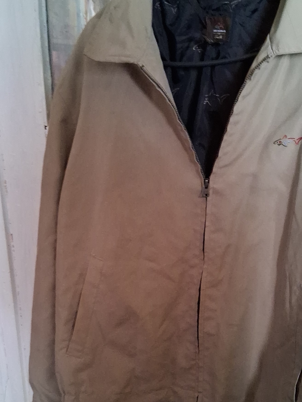 Greg Norman Collection Khaki Lightweight Zip Jacket